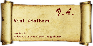 Visi Adalbert névjegykártya